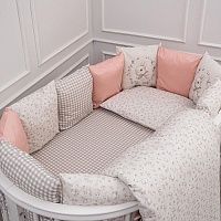 Изображение 4 – Универсальные комплекты 6 предметов в овальную и прямоугольную кроватку : Кролик Лаппин