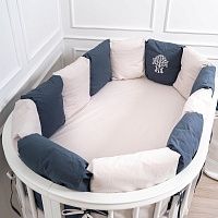 Изображение 2 – Универсальные комплекты 6 предметов в овальную и прямоугольную кроватку : Organic Baby Cotton